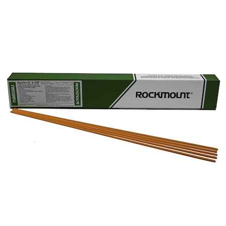Rockmount Research And Alloys Apollo G, Silver Brazing Alloy for Repairing All Metals (except White), Orange Flux, 1/16" dia., 6ft 5012F